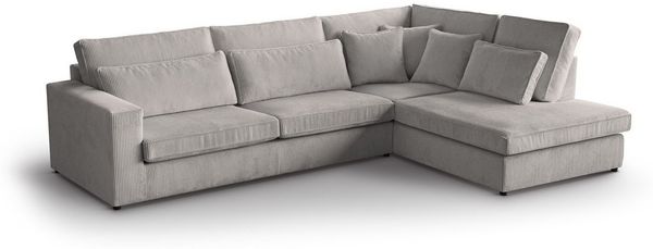 Beautysofa Ecksofa mit dekorativen Kissen PARMA, im modernes Design, klassische Polsterecke inklusive Wellenfedern
