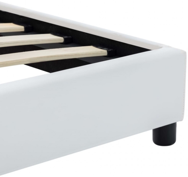 vidaXL Bettgestell Weiß Kunstleder 160x200 cm [284766] Bild 9