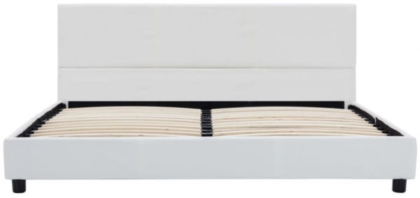 vidaXL Bettgestell Weiß Kunstleder 160x200 cm [284766] Bild 3
