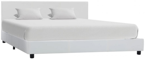 vidaXL Bettgestell Weiß Kunstleder 160x200 cm [284766] Bild 5