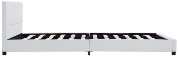 vidaXL Bettgestell Weiß Kunstleder 160x200 cm [284766] Bild 4