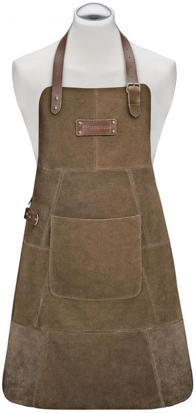 Latzschürze Wildleder Lederschürze Kochschürze Grillschürze ZASSENHAUS 080131