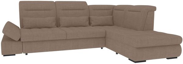 Samtstoff Ecksofa Ares L Form - Samtstoff - antilope - Rechts
