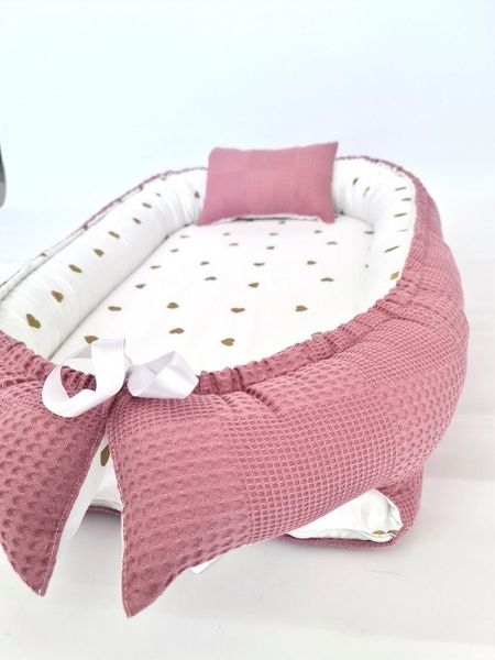 Baby Fancyroom Bettnestchen Babynest mit XL Liegefläche dicke Matratze 100% Baumwolle Babynestchen, (Babycocoon Reisebett Nestchen Kuschelnest, Neugeborene Erstausstattung), XL Liegefläche