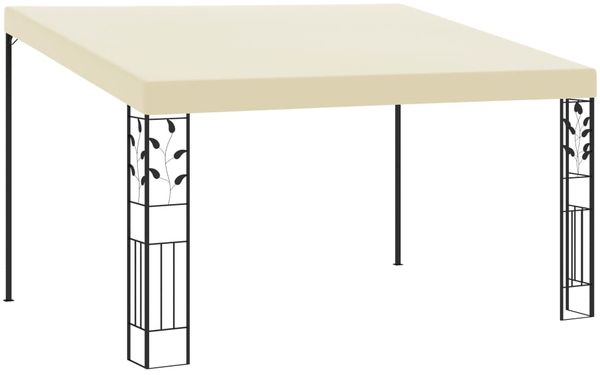 vidaXL Wand-Pavillon 4x3x2,5 m Cremeweiß 47998