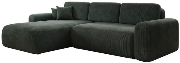Luxusbetten24 Schlafsofa Designer Sofa Lola in Cord, mit Stauraum und Schlaffunktion