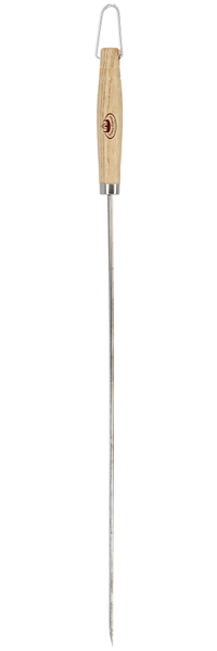 Grillspieß S V-förmig aus Edelstahl und Eschenholz 55 cm. Für Grill & Lagerfeuer