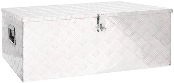 vidaXL Aufbewahrungsbox Silbern 100x55x37 cm Aluminium 152256