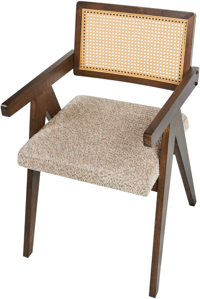 Esszimmerstuhl 2er Set AVA Holz Braun Taupe Bild 7