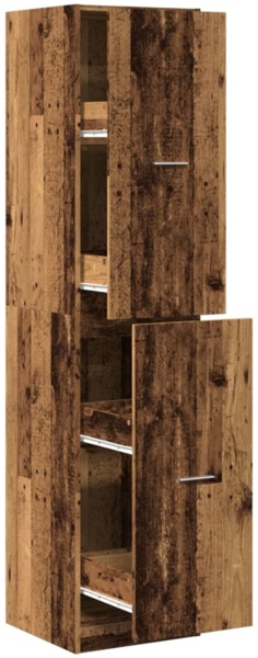 vidaXL Apothekerschrank Altholz-Optik 40x41x174,5 cm Holzwerkstoff 3309652