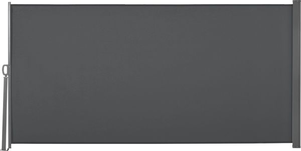 Einziehbare Seitenmarkise 300 x 160 cm, Rollo, Sonnenschutz und Sichtschutz, für Balkon und Terrasse, grau