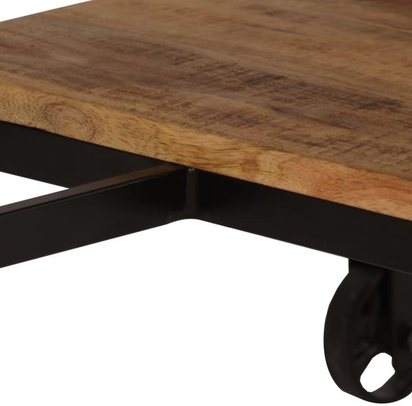 vidaXL Schreibtisch mit Klapphocker Mangoholz Massiv 115x50x76 cm 245261 Bild 7