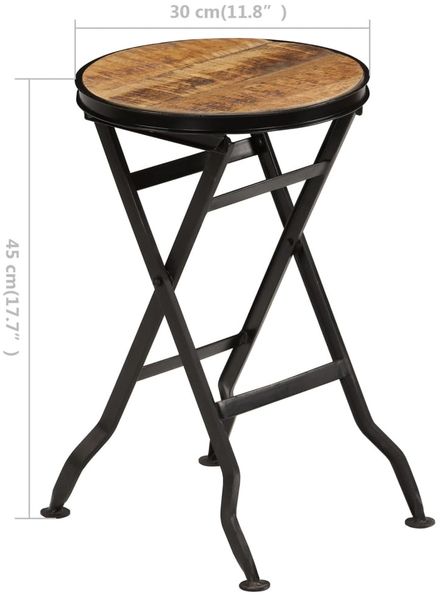 vidaXL Schreibtisch mit Klapphocker Mangoholz Massiv 115x50x76 cm 245261 Bild 11