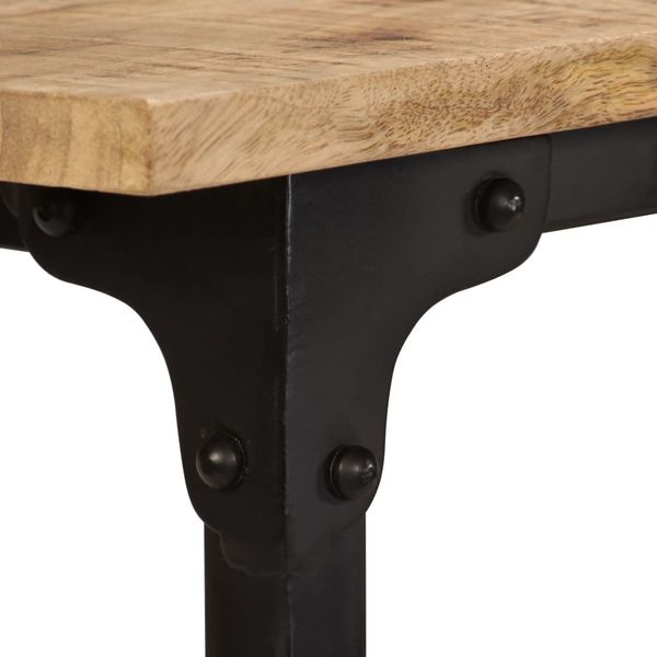 vidaXL Schreibtisch mit Klapphocker Mangoholz Massiv 115x50x76 cm 245261 Bild 6