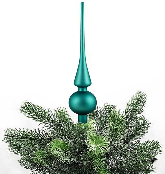 JACK Christbaumspitze Christbaumspitze Echt Glas 26 x 6 cm Matt Glanz Weihnachtsbaum Spitze, Baumspitze aus Echt Glas, inklusive praktischer Aufbewahrungsbox