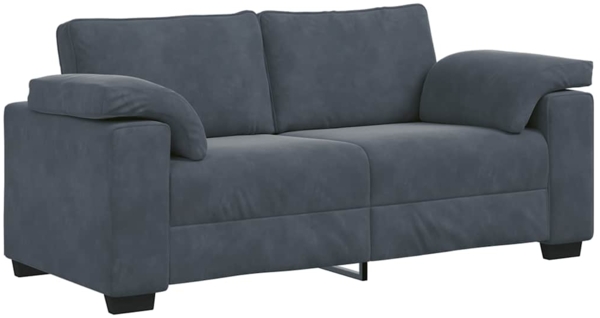 vidaXL Zweisitzer-Sofa Dunkelgrau 140 cm Samt 4105268
