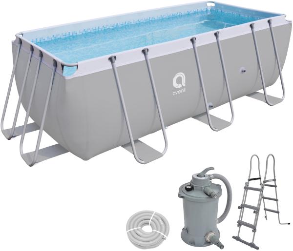 Avenli Frame Rectangular Pool Set 400 x 200 x 99 cm mit Sandfilter