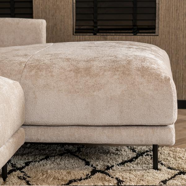 Bronx71 Ecksofa Denver Chenille weiß/beige rechts Bild 4
