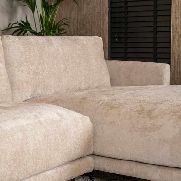 Bronx71 Ecksofa Denver Chenille weiß/beige rechts Bild 3