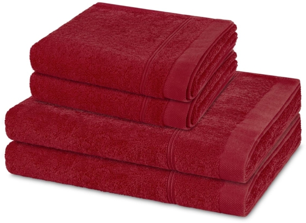 Ross Rubin 4 tlg. Frottier-Set - 2 X Handtuch (50 X 100cm), 2 X Duschtuch (70 X 140cm) - 480 - Vino