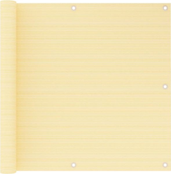 vidaXL Balkon-Sichtschutz Beige 90x600 cm HDPE 310915