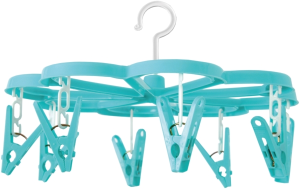 Hängetrockner - 13 Klammern - Mini Wäschespinne zum Aufhängen - Wäschetrockner für Socken, Unterwäsche, Babykleidung