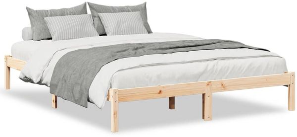 Doppelbett, Betten für Erwachsene, Massivholzbett Extra Lang ohne Matratze 140x220 Kiefernholz de468