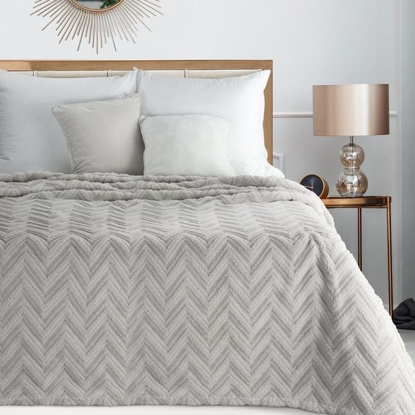 Wohndecke HYGGE Kuscheldecke – weiche Sofadecke, Design91, mit Fischgrät-Struktur, Mikrofaser 340 GSM, Plaid für Sofa & Bett