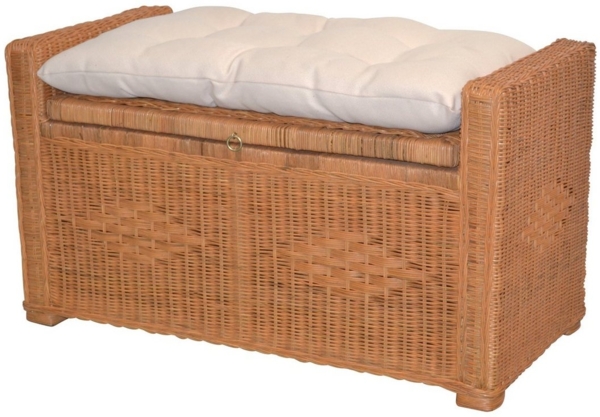 Sitz-/Wäschetruhe mit Auflage "Cosy" erle