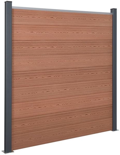 vidaXL Zaunelement-Set Braun 180x186 cm WPC 3211826