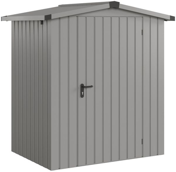 Hörmann EcoStar Euroline Gerätehaus Satteldach 166 x 118 Graualuminium 1-flg