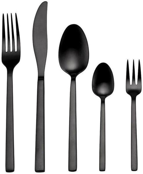 ECHTWERK Tafelbesteck Set Premium 30tlg PURE BLACK - Shiny Schwarz