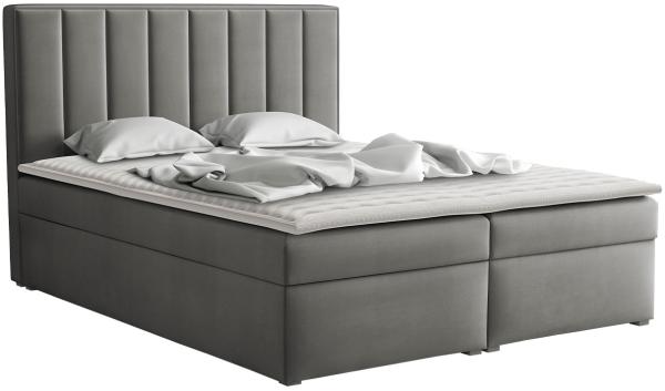 Boxspringbett Ideal Box, Grau, 180 x 200 cm