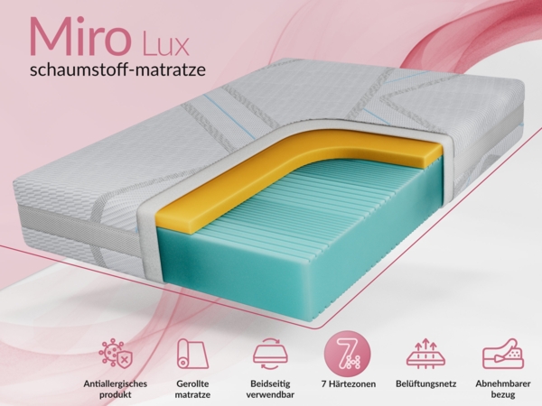 Polsterbett mit Stauraum Lattenrost TILIANO CLASSIC Bett gepolstert Doppelbett mit Kopfteil Foam Matratze - 200x200 cm - Braun Cord - MIRO LUX Bild 6