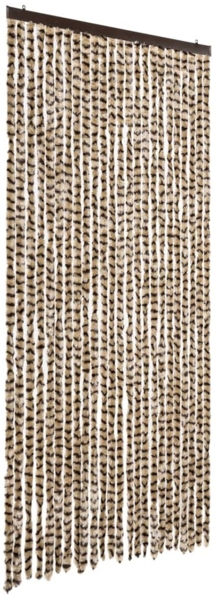vidaXL Fliegenvorhang Beige und Braun 100x200 cm Chenille 377389