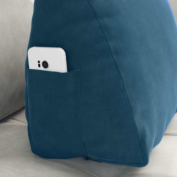 vidaXL Rückenkissen Blau 45 x 20 x 35 cm Cordstoff 42015018 Bild 4