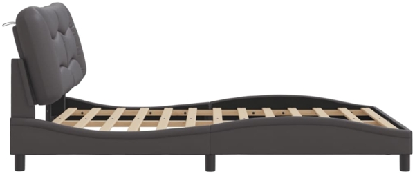 vidaXL Bettgestell ohne Matratze "Hvar" Grau 140x190 cm Kunstleder 3207998 Bild 6