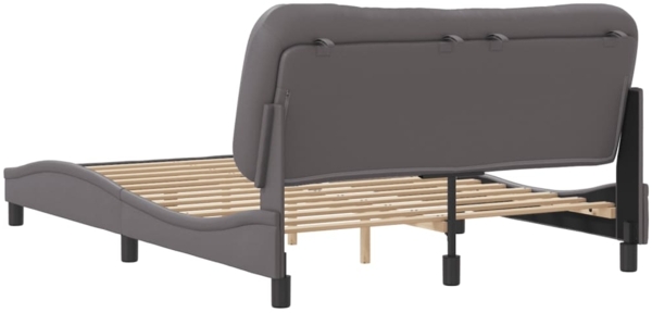 vidaXL Bettgestell ohne Matratze "Hvar" Grau 140x190 cm Kunstleder 3207998 Bild 5