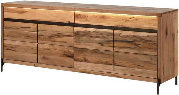 Sideboard Wild-/Zerreiche 202x47x80 natur geölt MONTREUX LUX #101