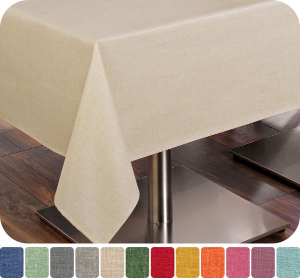 Beautex Tischdecke Leinenoptik wasserabweisend, fleckabweisend und pflegeleicht (1-tlg)