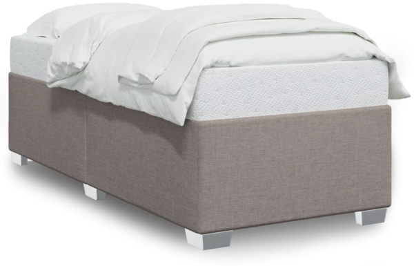vidaXL Bettgestell ohne Matratze Taupe 100x200 cm Stoff 3284454