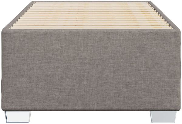 vidaXL Bettgestell ohne Matratze Taupe 100x200 cm Stoff 3284454 Bild 4