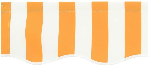 vidaXL Markisenersatzstoff Gelb und Weiß 4 x 2 m Polyester 42000403 Bild 6