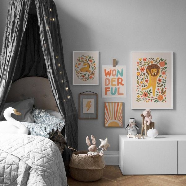 Poster Kinderzimmer Löwe Sonne Blitz Zitat · Kinderzimmer Bilder · Wand Deko · Kunst Druck · Deko Print · ohne Rahmen - 30 x 40 cm / B