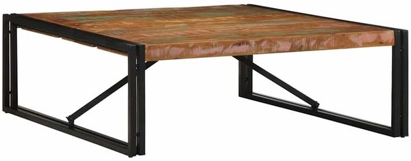 vidaXL Couchtisch Mehrfarbig 100x100x35 cm Altholz Massivholz 4016668
