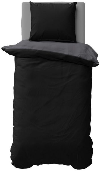 One Home Bettwäsche Doubleface, Biber, 2 teilig, Uni Wende, kuschelig flauschig warm weich Winter Übergröße