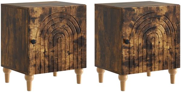 vidaXL Nachttisch 2 pcs Geräucherte Eiche 43 x 34,5 x 50 cm 894116