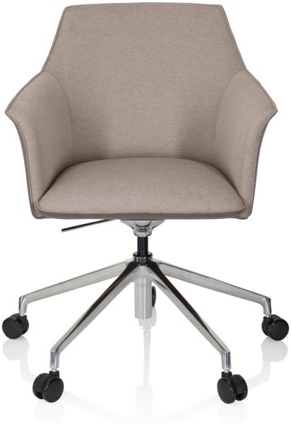 hjh OFFICE Profi Chefsessel AREZZO Kunstleder/Stoff Beige/Macchiato