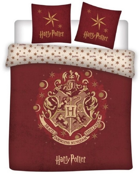 Harry Potter Bettwäsche-Set Decke & Kissenbezug 200x200 + 63x63 cm aus Microfaser