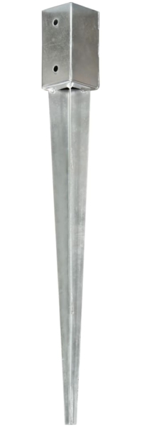 vidaXL Erdspieße 2 Stk. Silbern 7×7×75 cm Verzinkter Stahl 145401